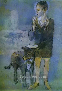 Niño con perro 1905 Pablo Picasso Pinturas al óleo